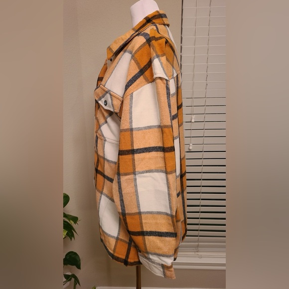 HFX Ladies' Shirt Jacket Flannel Snap Button Collared - Picture 4 of 5